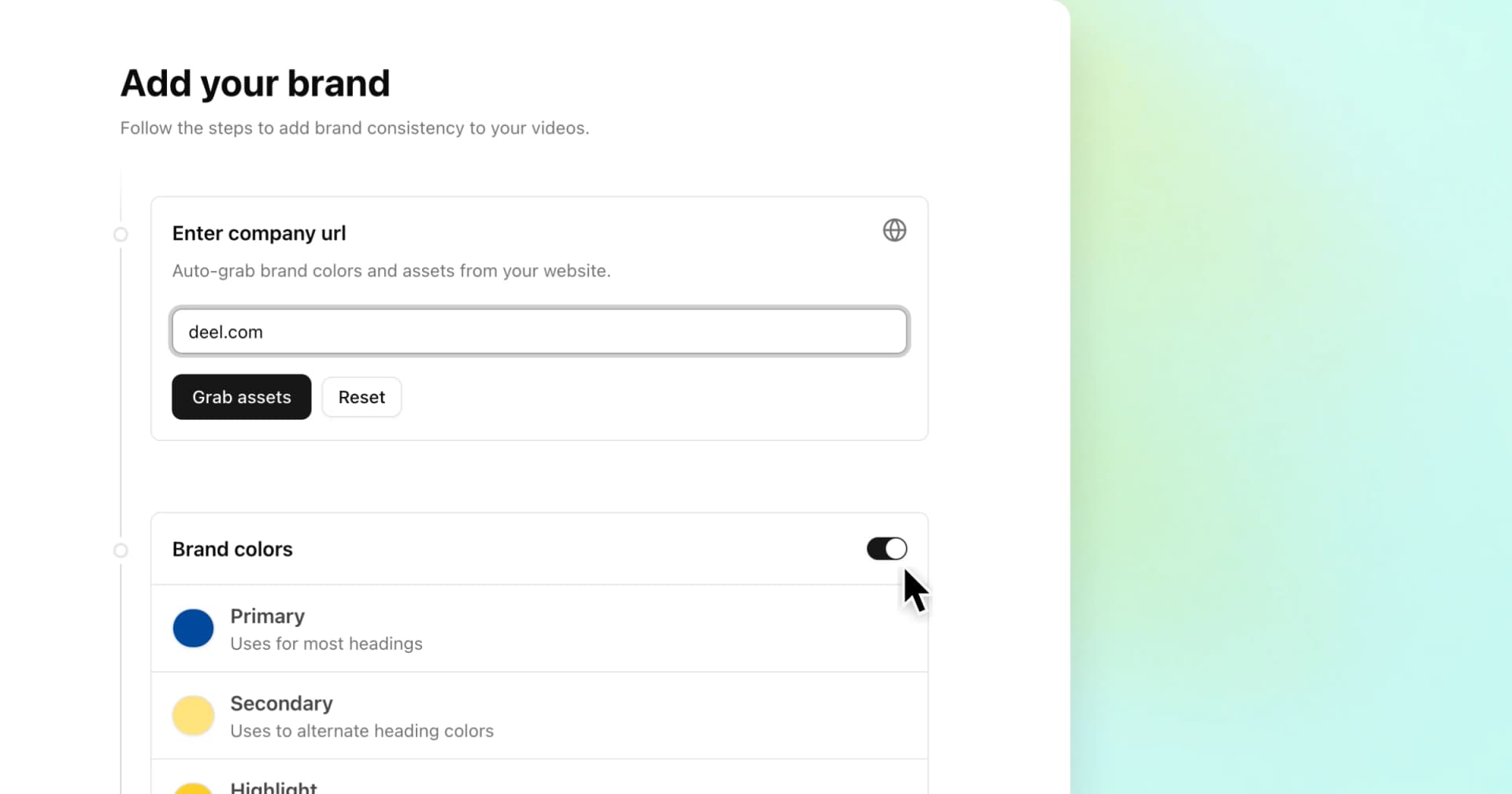 1-click brand colors